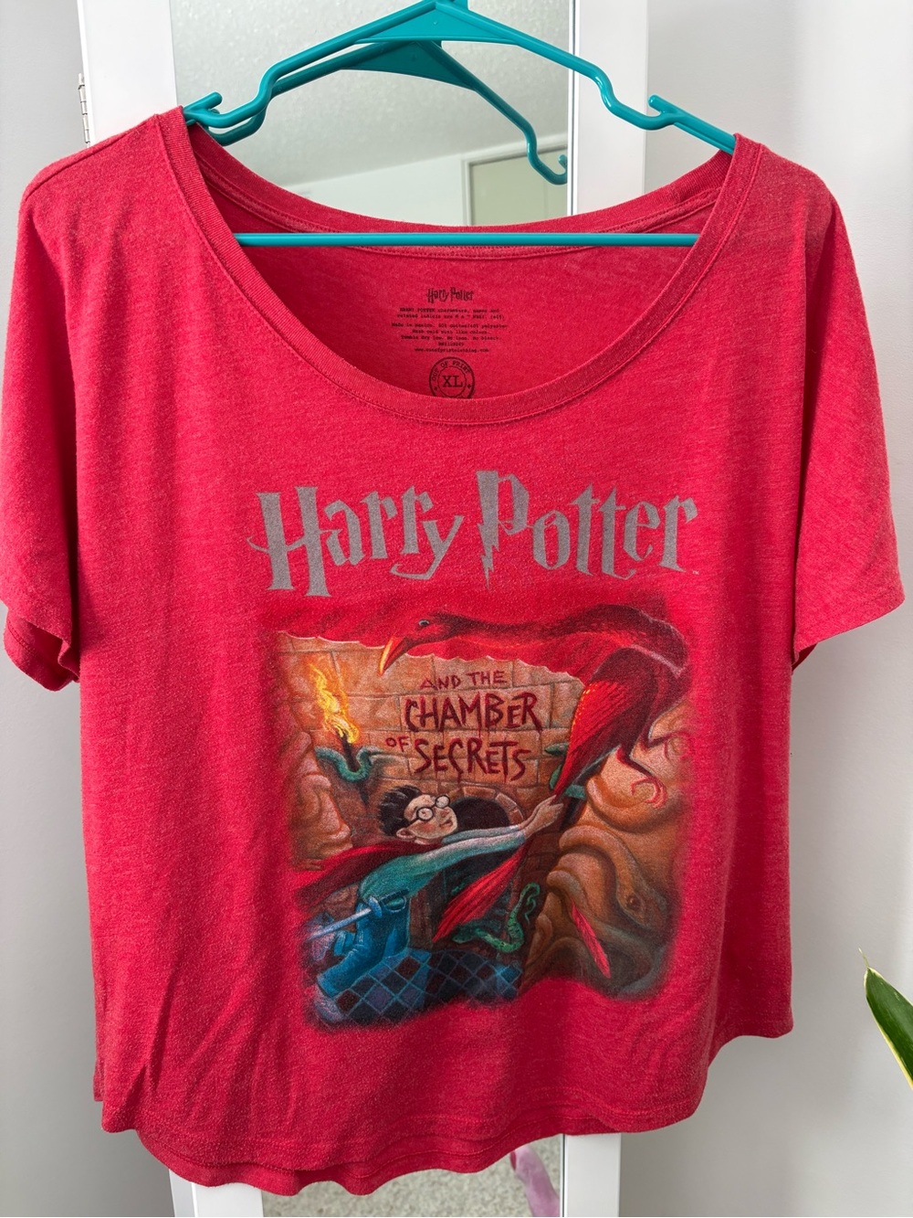 Out of Print Women’s Relaxed Fit Red Harry Potter Chamber of Secrets Graphic Tee